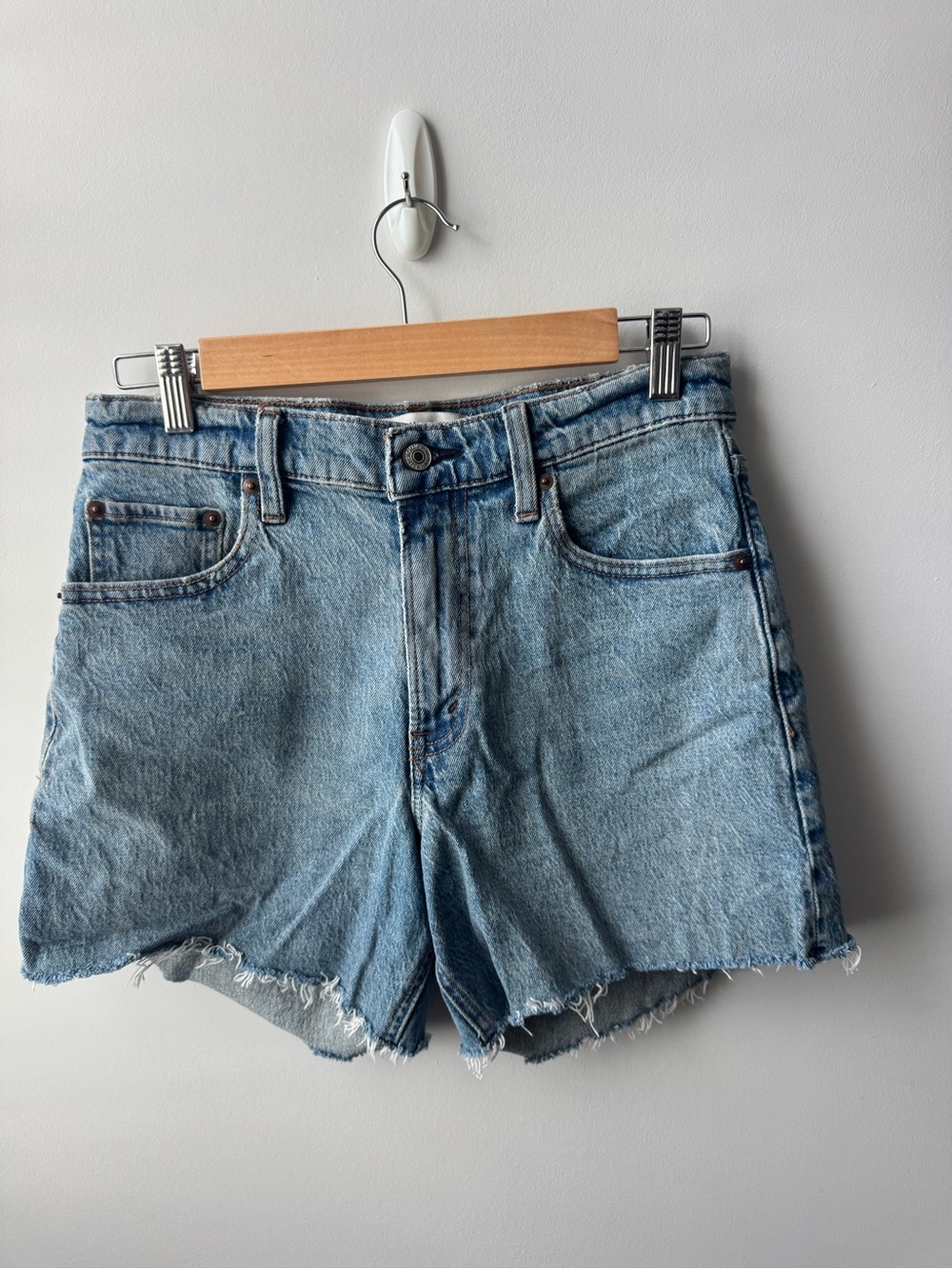 Abercrombie & Fitch Light Blue Cutoff Denim Shorts